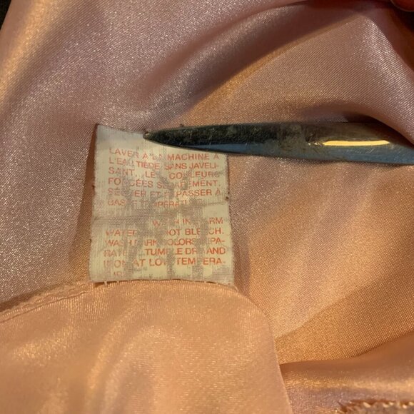 Vintage Pink Satin Lace Square Neck Crop Lingerie Top Camisole - Picture 7 of 9